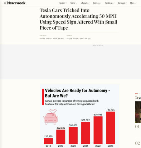 Tesla被胶带欺骗